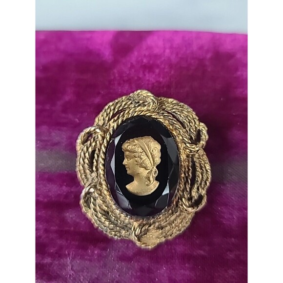 Intaglio Cameo Brooch Vintage, READ - Picture 3 of 10